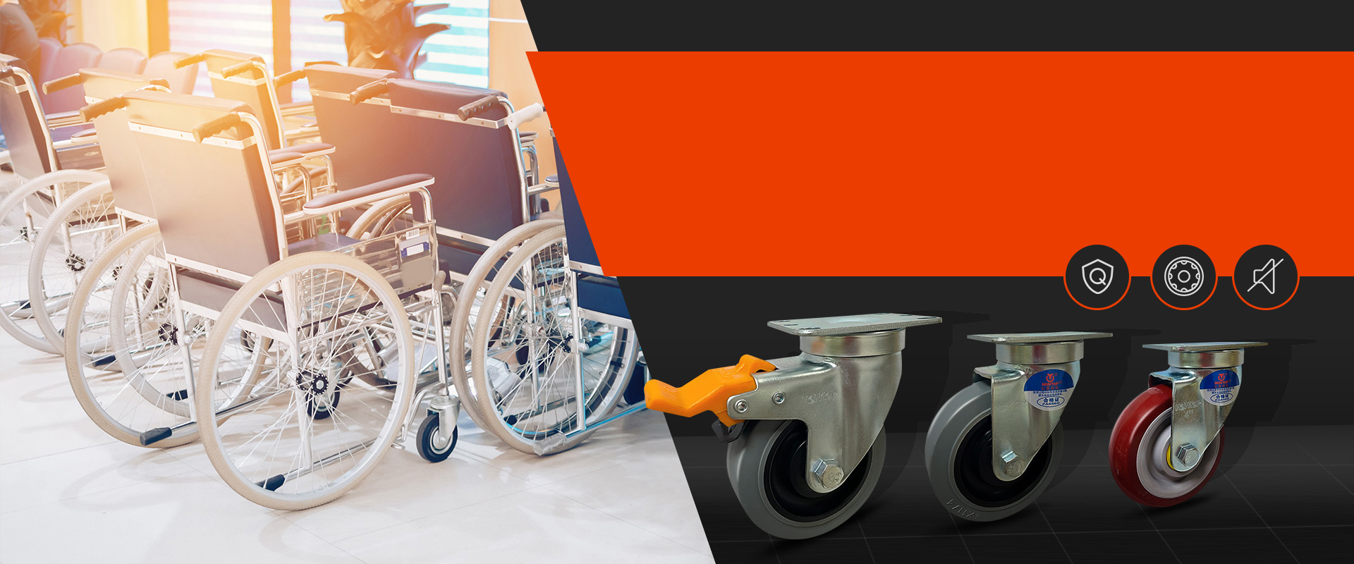 Light duty caster wheel, Medium duty caster wheel, Heavy duty caster wheel, Medical caster wheel